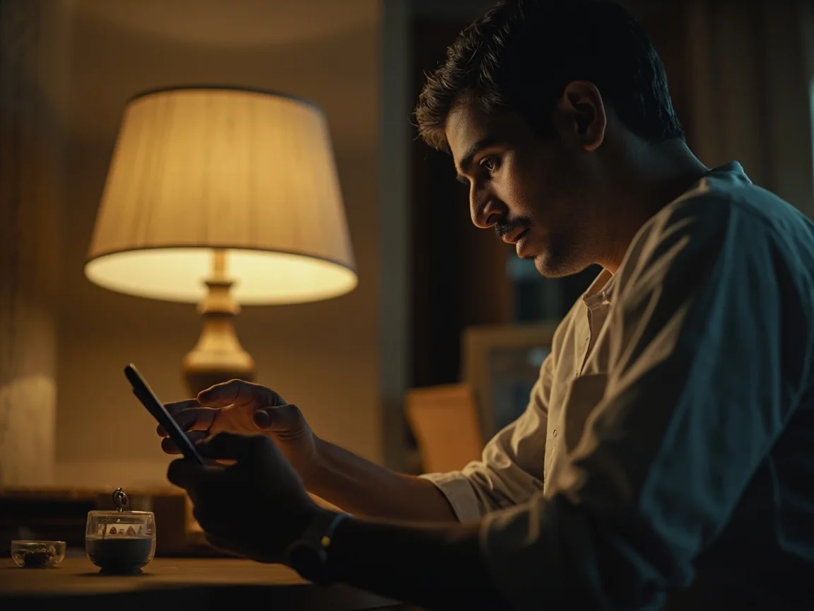 A kitchen timer beside a face-down smartphone before a viewing session